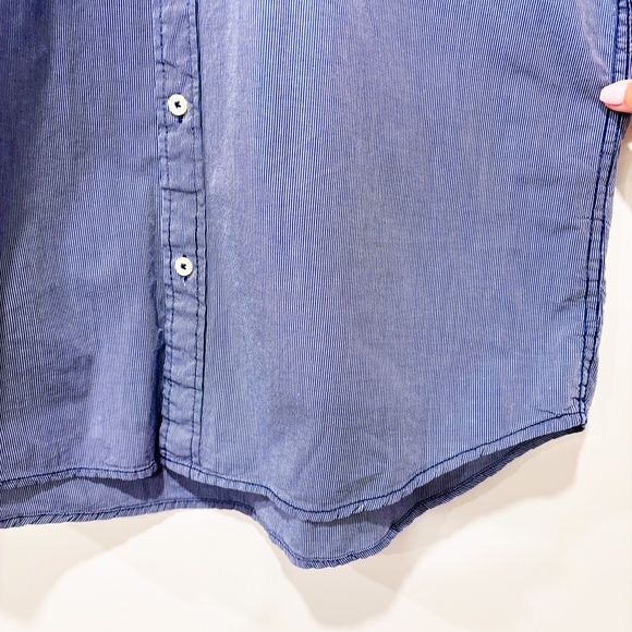 TOMMY HILFIGER Blue striped button down shirt - Picture 5 of 7